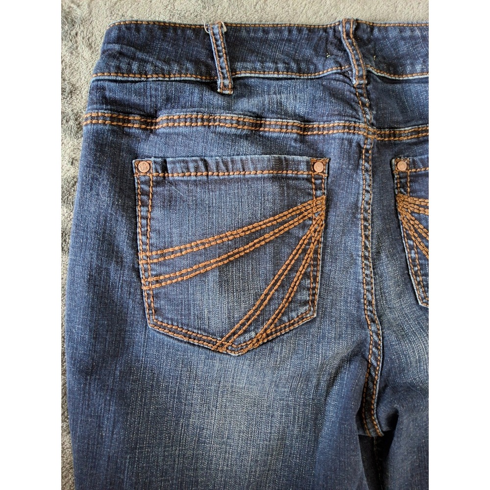 Shyanne Womens Bootcut Jeans Dark Wash Contrast Stitch Size 33 x 34L - Picture 10 of 12